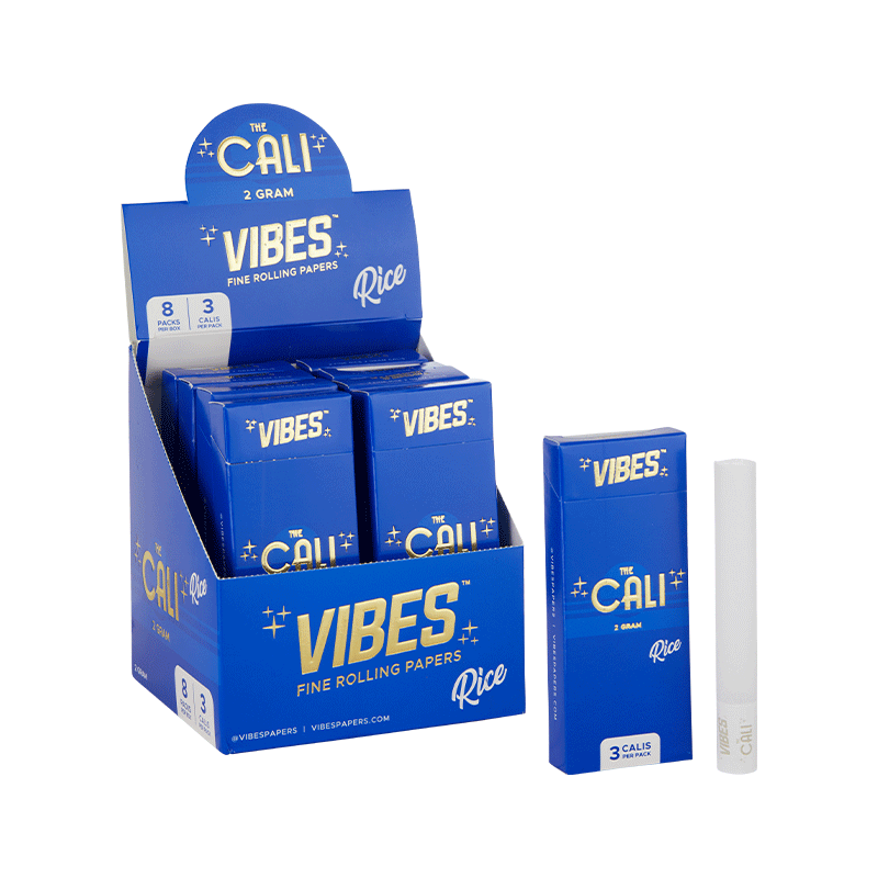 VIBES® | The CALI 2 Gram Pre-Rolled Cones | 110mm - Rice - 8 Count Pre-Rolled Cones Vibes   