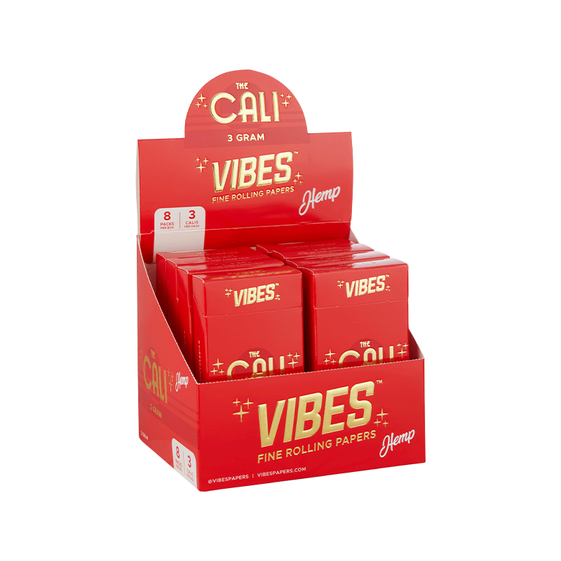 VIBES® | The CALI 3 Gram Pre-Rolled Cones | 110mm - Hemp - 8 Count Pre-Rolled Cones Vibes   