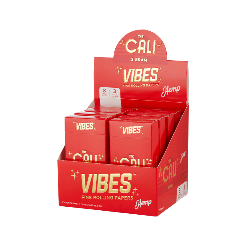 VIBES® | The CALI 3 Gram Pre-Rolled Cones | 110mm - Hemp - 8 Count Pre-Rolled Cones Vibes   