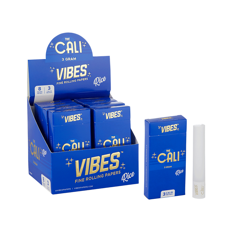 VIBES® | The CALI 3 Gram Pre-Rolled Cones | 110mm - Rice - 8 Count Pre-Rolled Cones Vibes   