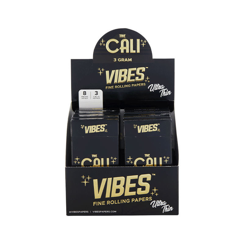 VIBES® | The CALI 3 Gram Pre-Rolled Cones | 110mm - Ultra Thin - 8 Count Pre-Rolled Cones Vibes   