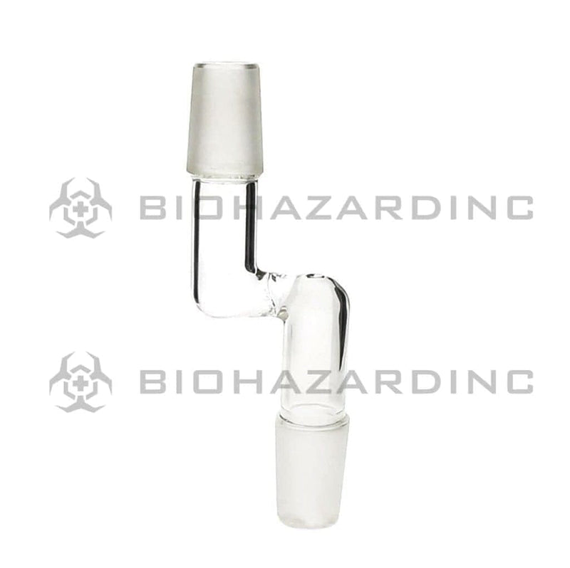 Biohazard Inc Glass Bong Adapter Adapter - Bent 19mm/19mm Male