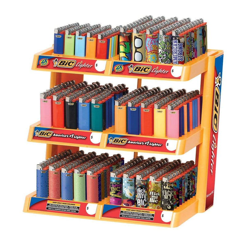 BIC Lighter Display Kit BIC Lighters 6 Tier Display + 30 Lighters