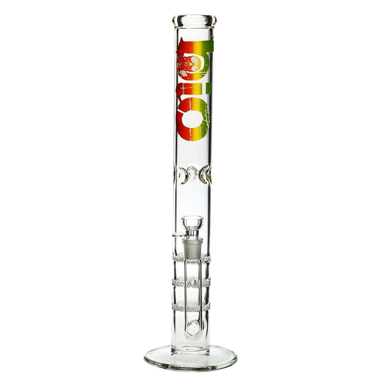 Bio Glass 18" BIO Triple Honeycomb Water Pipe - Rasta Logo