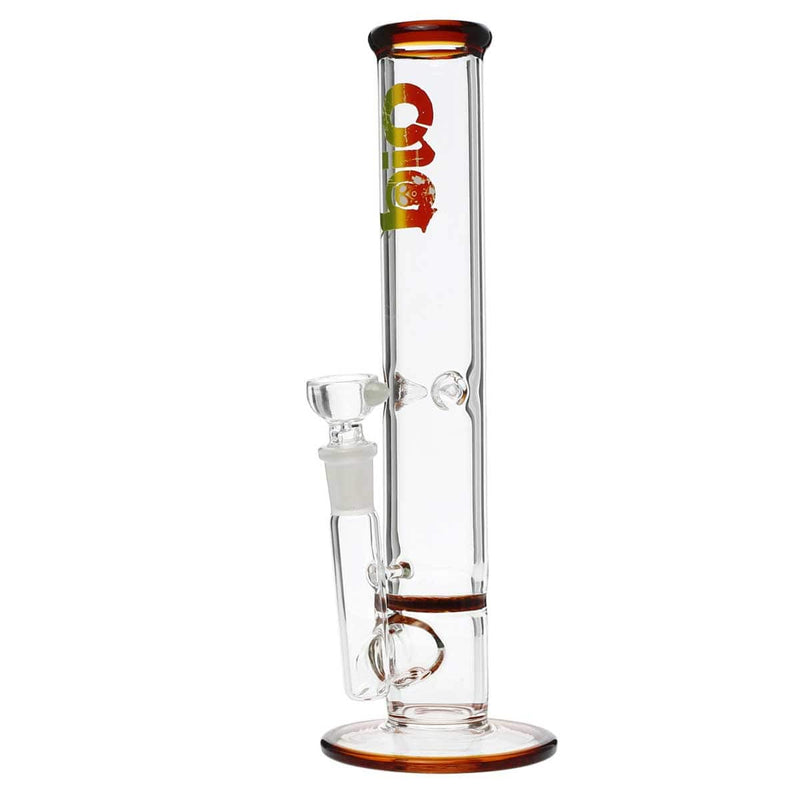 Bio Glass Glass Bong 10" BIO 38mm Honeycomb Water Pipe - Amber