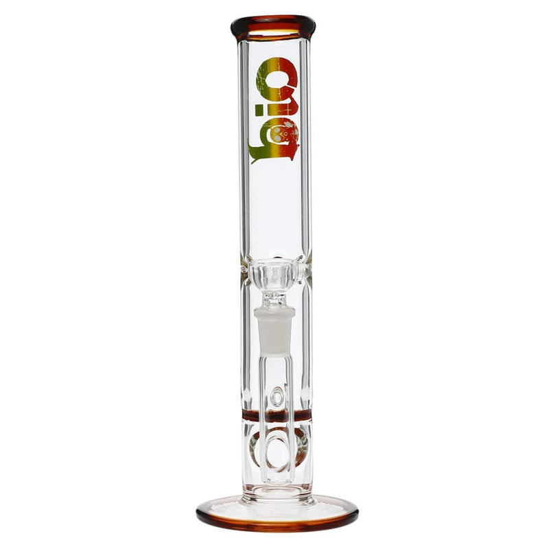 Bio Glass Glass Bong 10" BIO 38mm Honeycomb Water Pipe - Amber