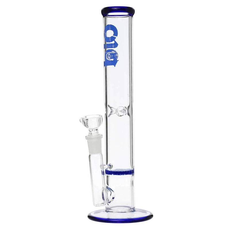 Bio Glass Glass Bong 10" BIO 38mm Honeycomb Water Pipe - Blue