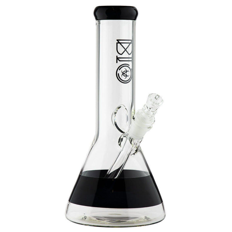 Bio Glass Glass Bong 10" BIO Beaker Water Pipe - Black Stripe