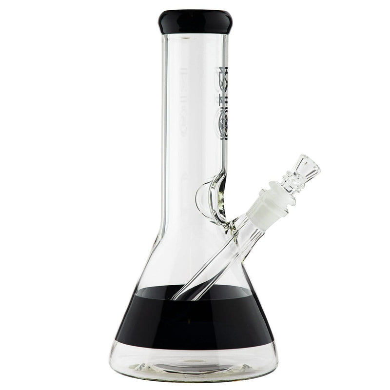 Bio Glass Glass Bong 10" BIO Beaker Water Pipe - Black Stripe