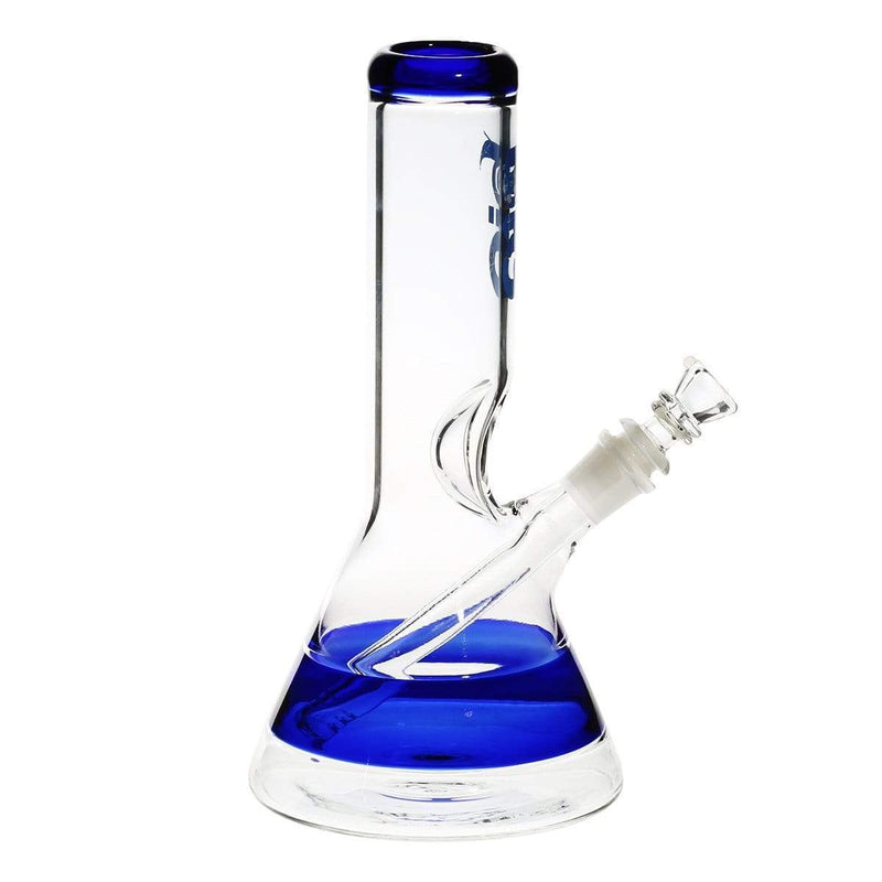 Bio Glass Glass Bong 10" BIO Beaker Water Pipe - Blue Stripe