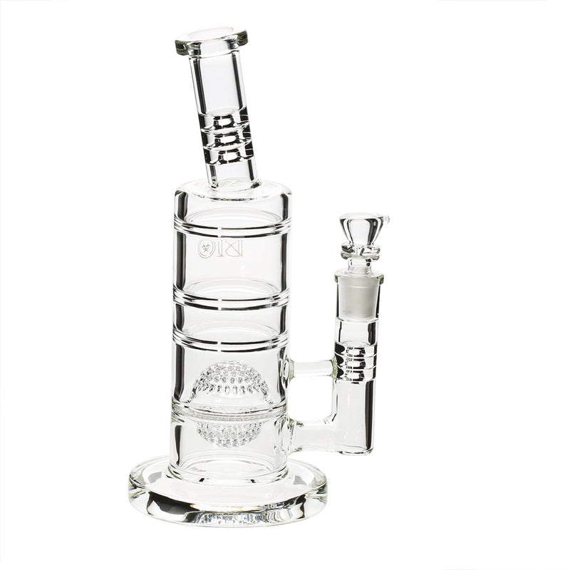 Bio Glass Glass Bong 10" BIO HD Globe Straight Water Pipe - Gold Logo