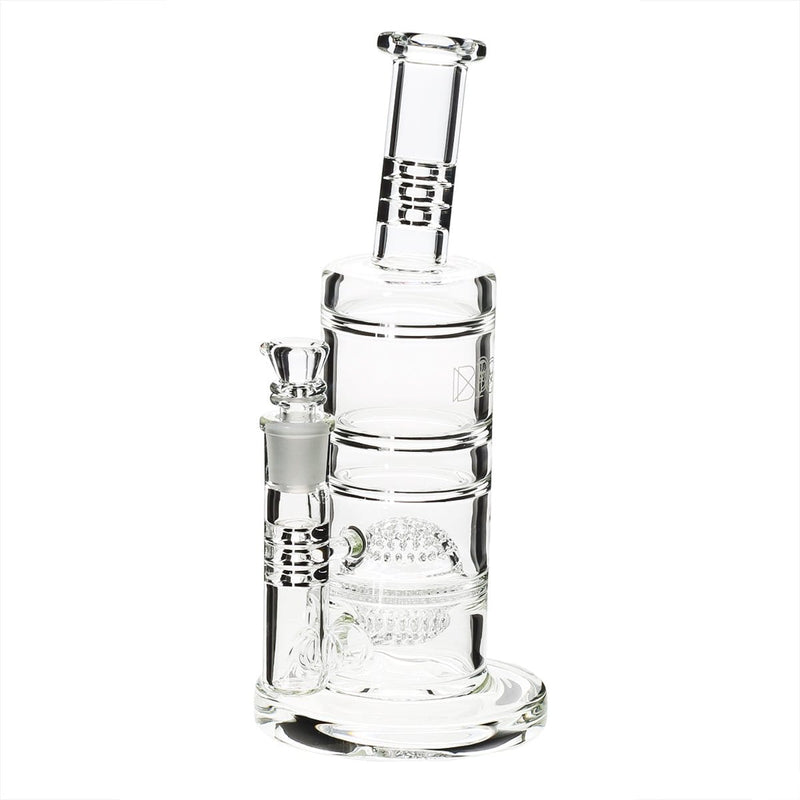 Bio Glass Glass Bong 10" BIO HD Globe Straight Water Pipe - Silver Logo