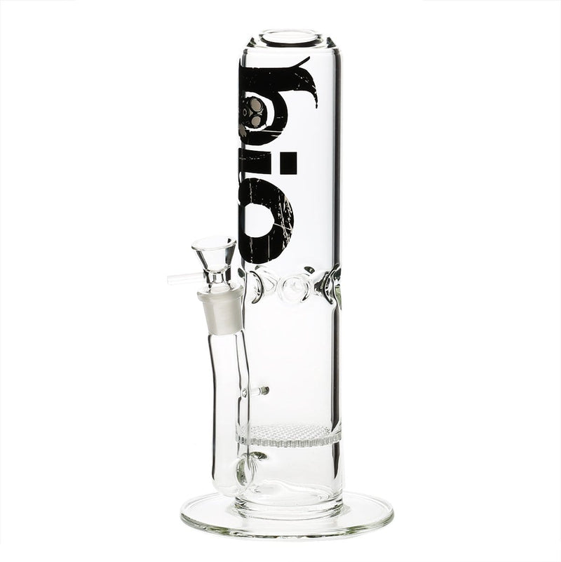 Bio Glass Glass Bong 12" BIO 65mm Honeycomb Water Pipe - Black Logo