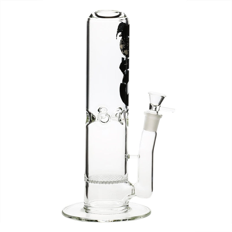 Bio Glass Glass Bong 12" BIO 65mm Honeycomb Water Pipe - Black Logo