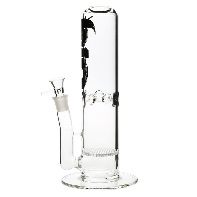 Bio Glass Glass Bong 12" BIO 65mm Honeycomb Water Pipe - Black Logo