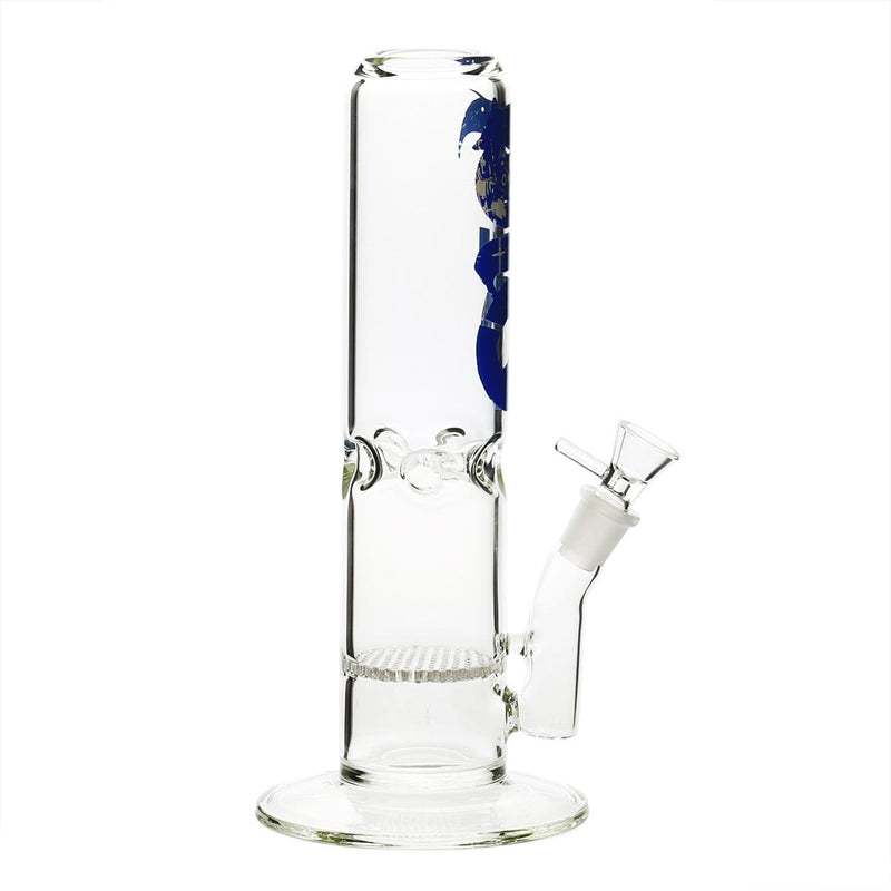 Bio Glass Glass Bong 12" BIO 65mm Honeycomb Water Pipe - Blue Logo