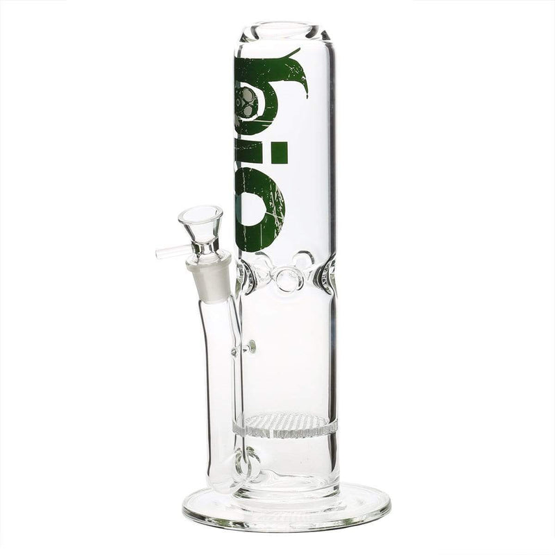 Bio Glass Glass Bong 12" BIO 65mm Honeycomb Water Pipe - Green Logo