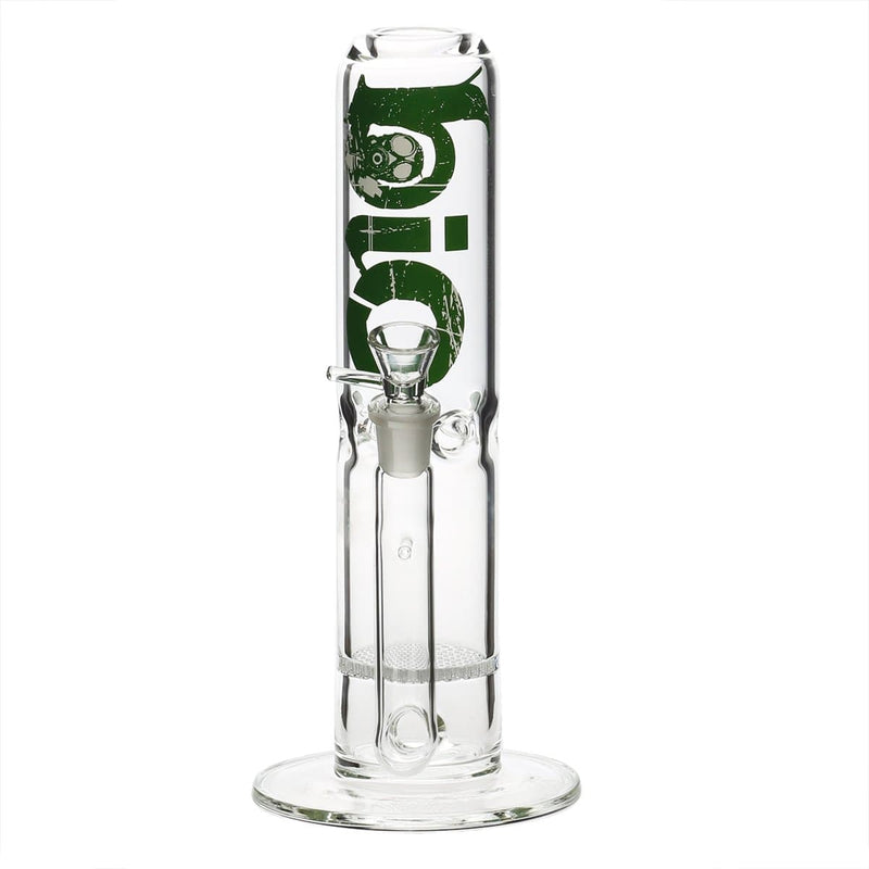 Bio Glass Glass Bong 12" BIO 65mm Honeycomb Water Pipe - Green Logo