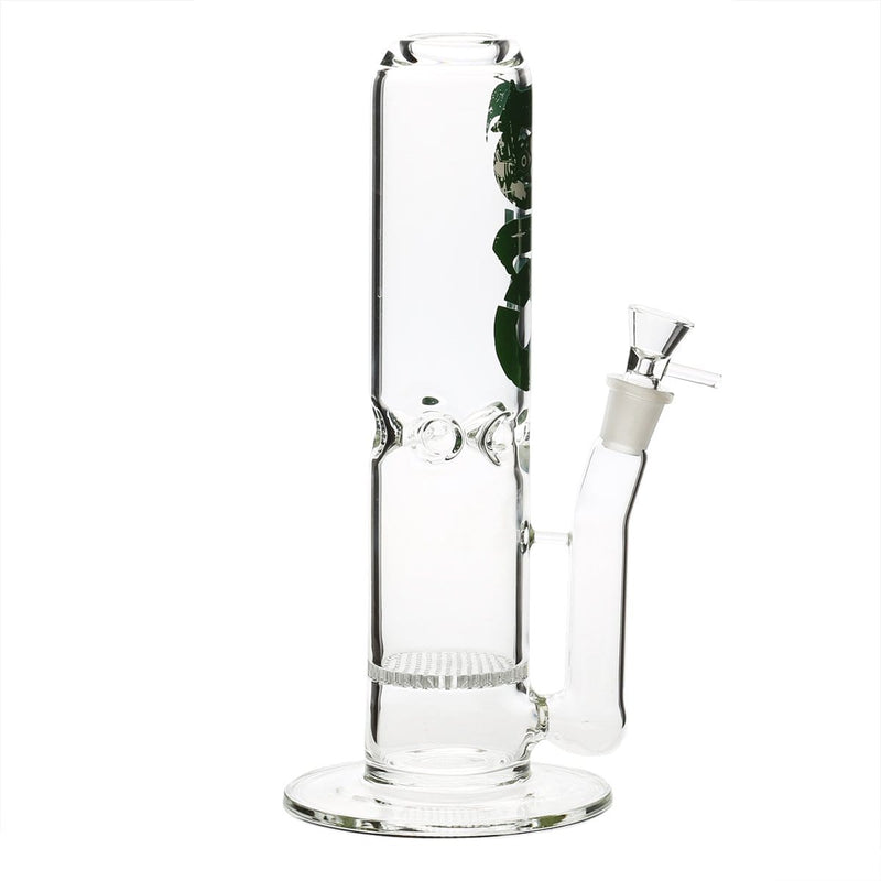 Bio Glass Glass Bong 12" BIO 65mm Honeycomb Water Pipe - Green Logo