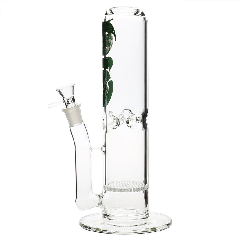 Bio Glass Glass Bong 12" BIO 65mm Honeycomb Water Pipe - Green Logo