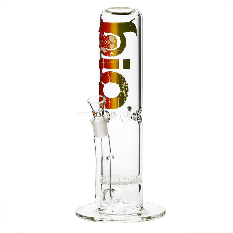 Bio Glass Glass Bong 12" BIO 65mm Honeycomb Water Pipe - Rasta Logo