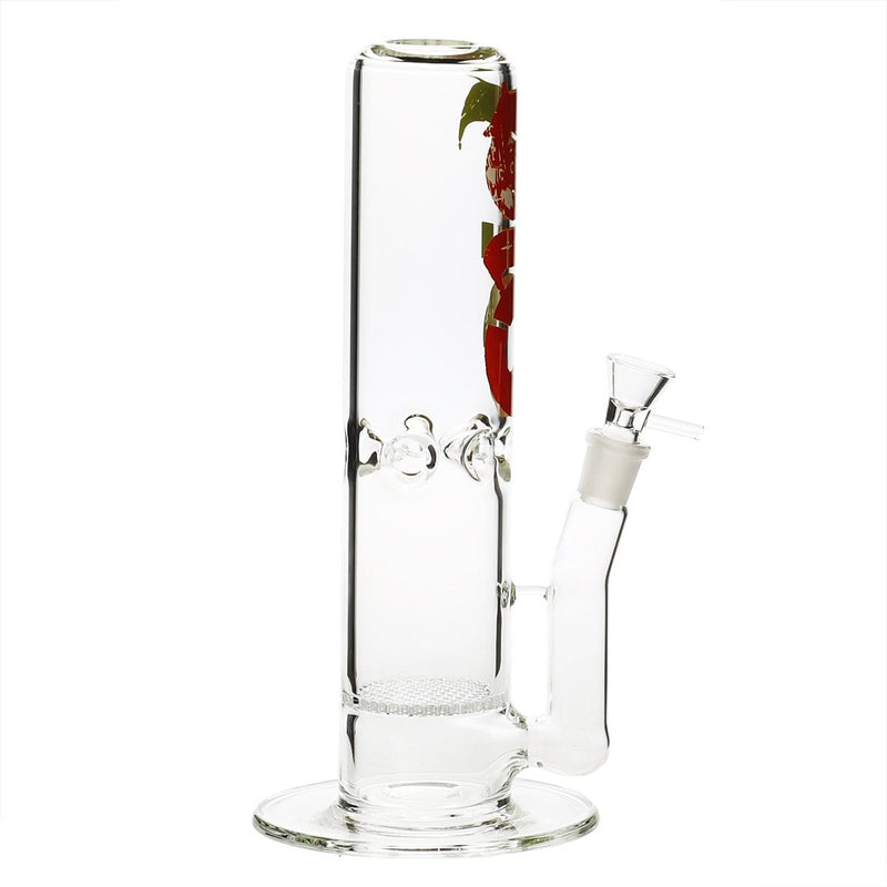 Bio Glass Glass Bong 12" BIO 65mm Honeycomb Water Pipe - Rasta Logo