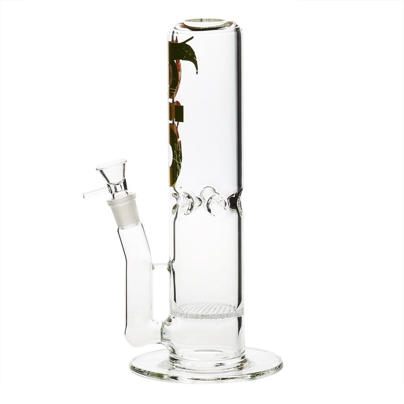 Bio Glass Glass Bong 12" BIO 65mm Honeycomb Water Pipe - Rasta Logo