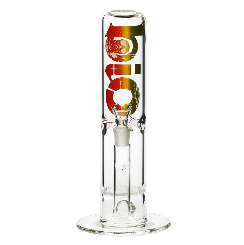 Bio Glass Glass Bong 12" BIO 65mm Honeycomb Water Pipe - Rasta Logo