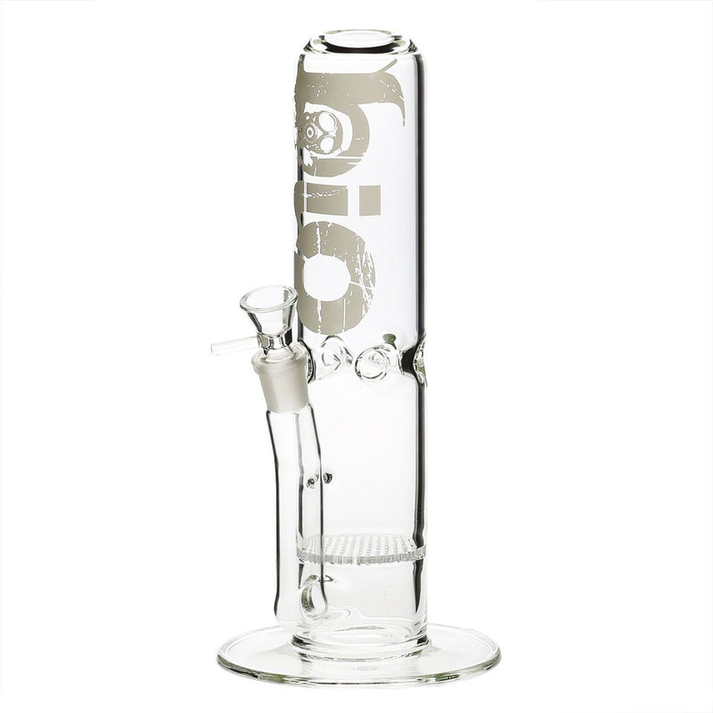 Bio Glass Glass Bong 12" BIO 65mm Honeycomb Water Pipe - White Logo