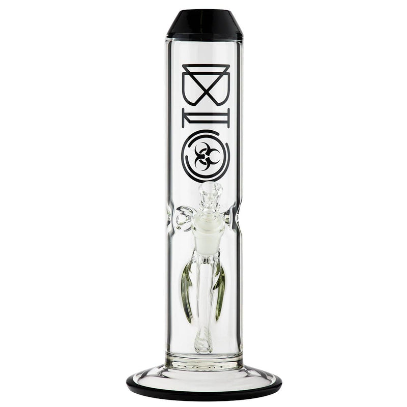 Bio Glass Glass Bong 12" BIO 65mm Straight Water Pipe - Black