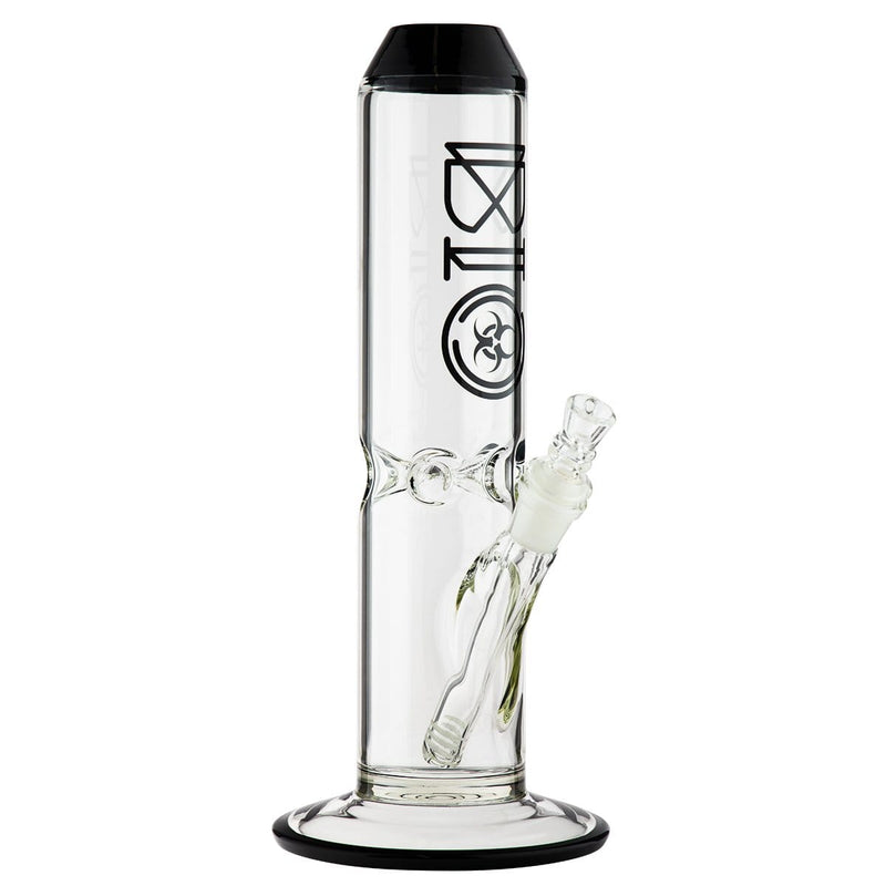 Bio Glass Glass Bong 12" BIO 65mm Straight Water Pipe - Black