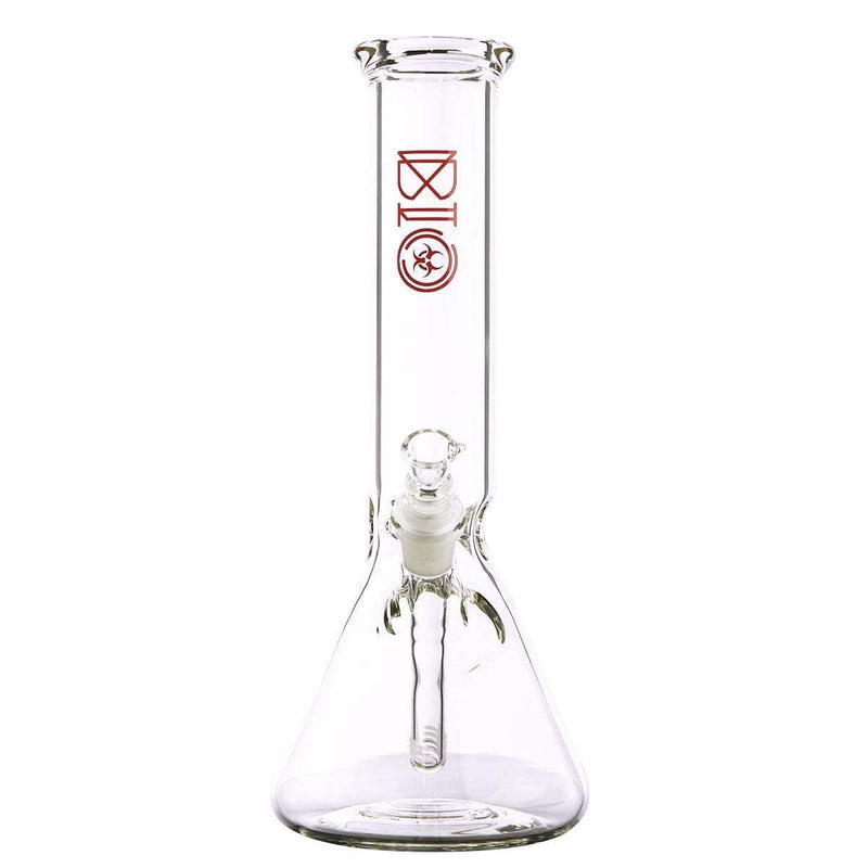 Bio Glass Glass Bong 12" BIO Beaker 50 X 5 - Red