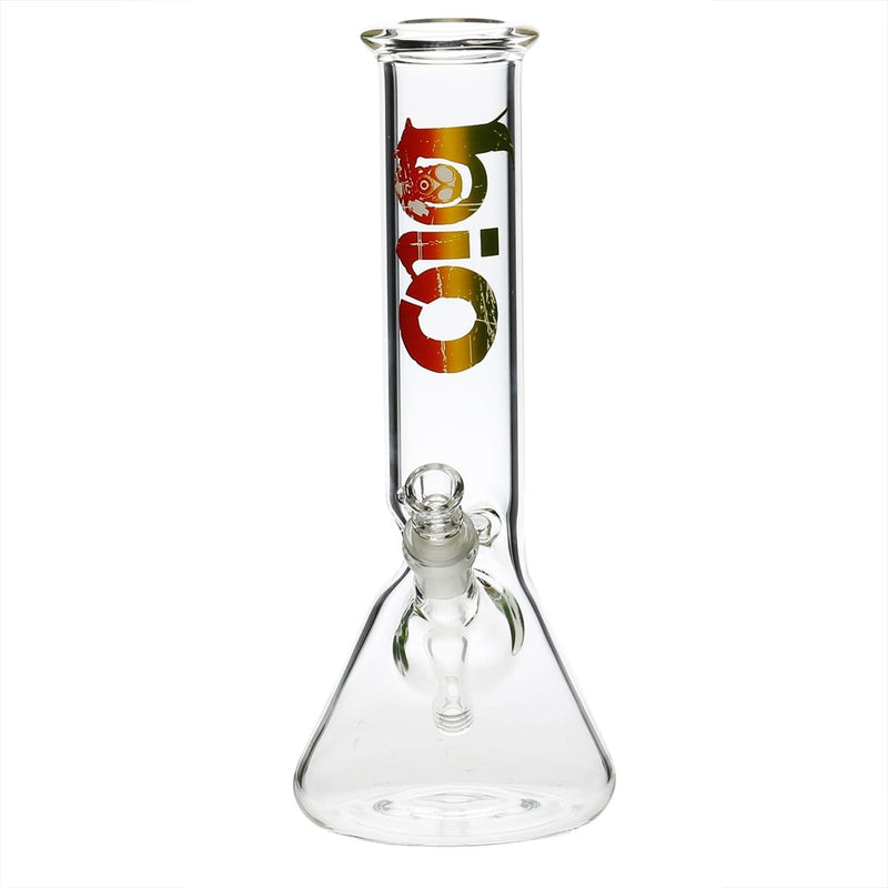 Bio Glass Glass Bong 12" BIO Beaker Water Pipe - Rasta Logo