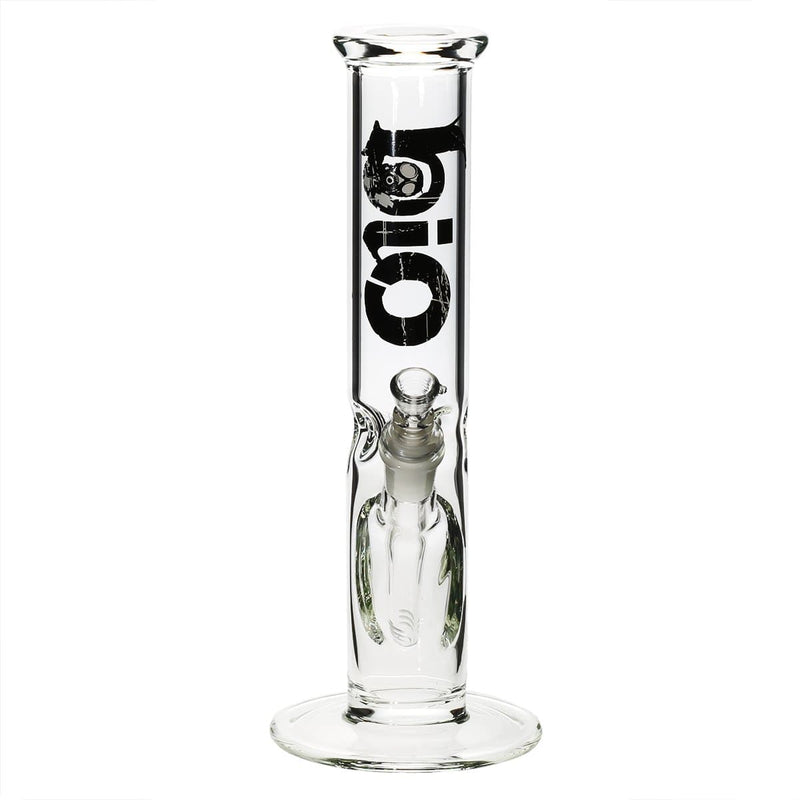 Bio Glass Glass Bong 12" BIO Straight Water Pipe - Black Logo