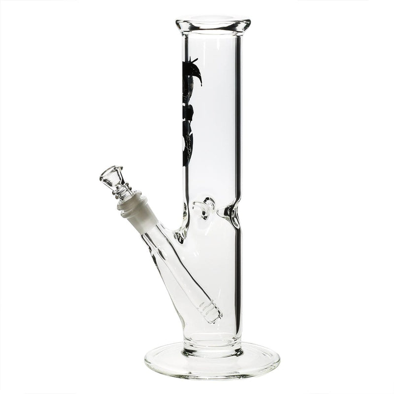 Bio Glass Glass Bong 12" BIO Straight Water Pipe - Black Logo