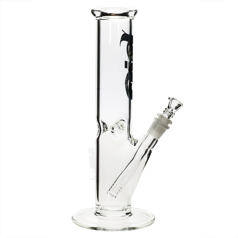 Bio Glass Glass Bong 12" BIO Straight Water Pipe - Black Logo