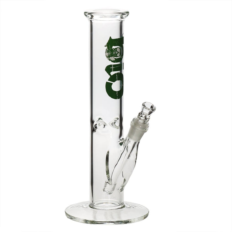 Bio Glass Glass Bong 12" BIO Straight Water Pipe - Green Logo