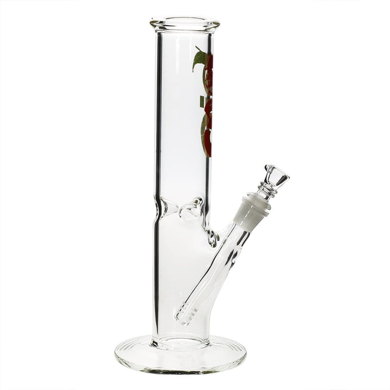 Bio Glass Glass Bong 12" BIO Straight Water Pipe - Rasta Logo