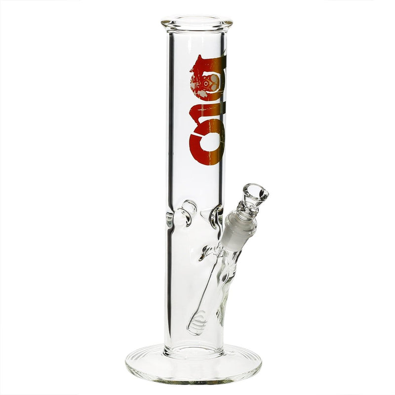 Bio Glass Glass Bong 12" BIO Straight Water Pipe - Rasta Logo