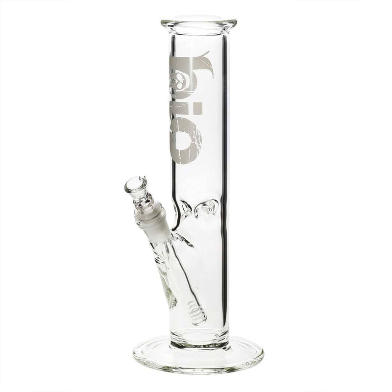 Bio Glass Glass Bong 12" BIO Straight Water Pipe - White Logo