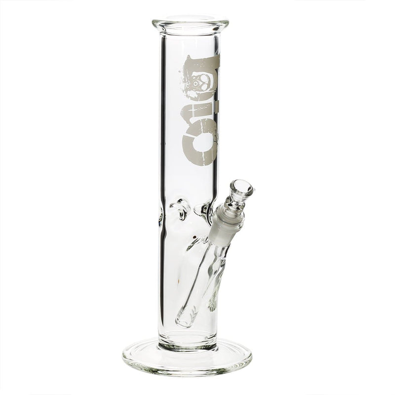 Bio Glass Glass Bong 12" BIO Straight Water Pipe - White Logo