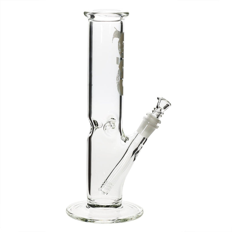 Bio Glass Glass Bong 12" BIO Straight Water Pipe - White Logo