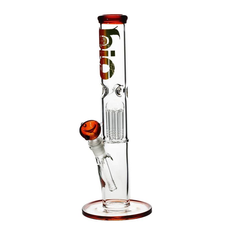 Bio Glass Glass Bong 14" BIO 50mm Tree Straight Water Pipe - Amber