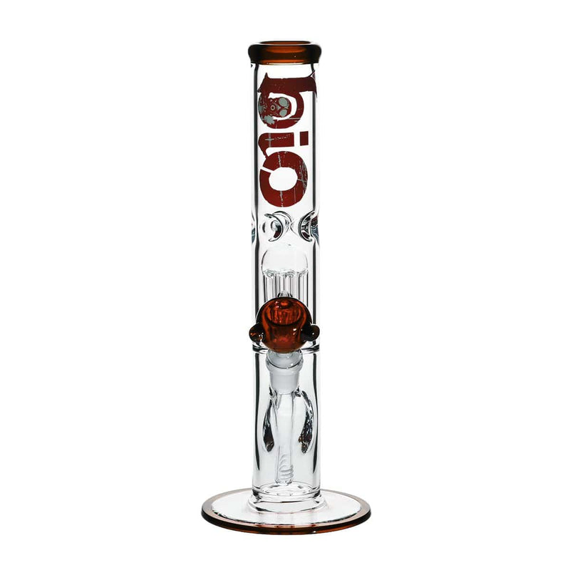 Bio Glass Glass Bong 14" BIO 50mm Tree Straight Water Pipe - Amber