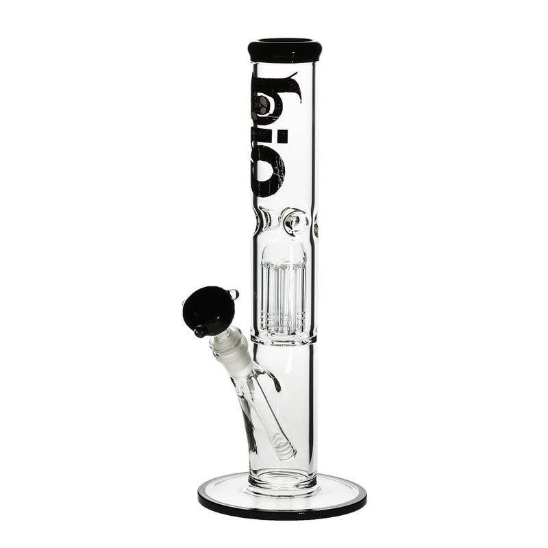 Bio Glass Glass Bong 14" BIO 50mm Tree Straight Water Pipe - Black