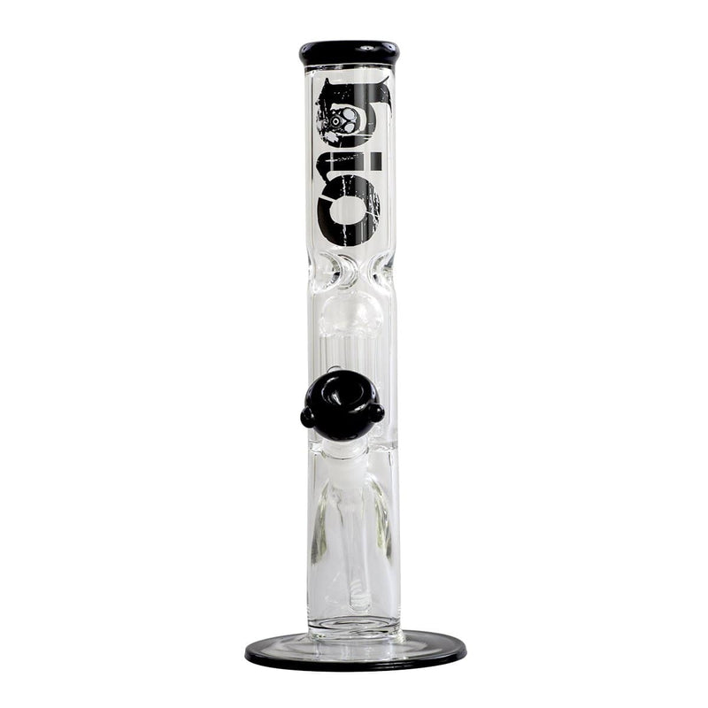 Bio Glass Glass Bong 14" BIO 50mm Tree Straight Water Pipe - Black