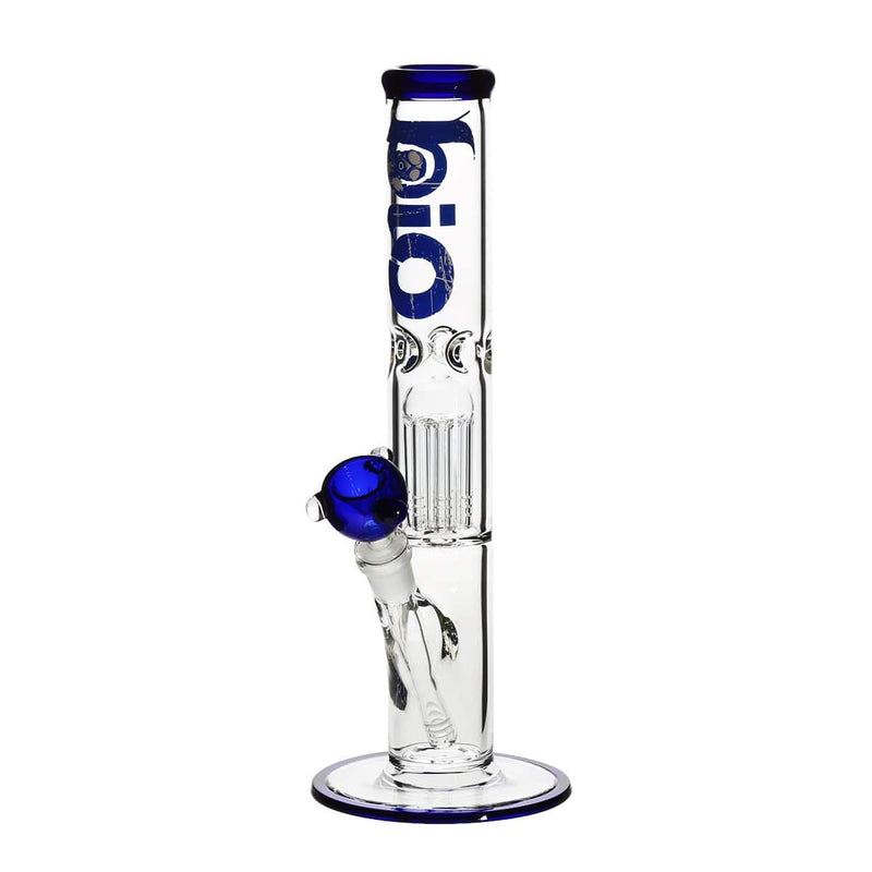 Bio Glass Glass Bong 14" BIO 50mm Tree Straight Water Pipe - Blue