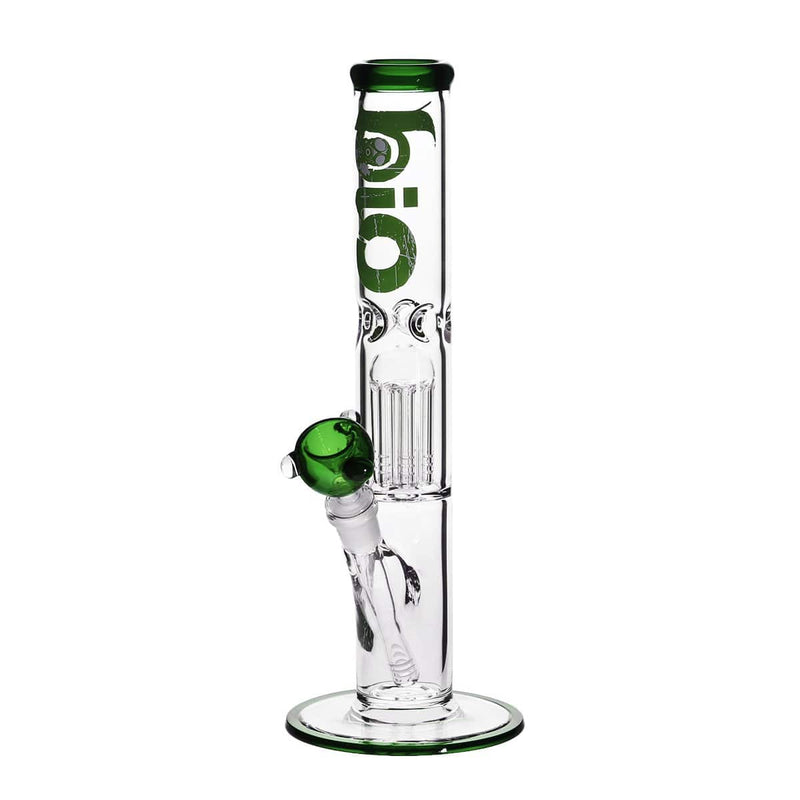 Bio Glass Glass Bong 14" BIO 50mm Tree Straight Water Pipe - Green