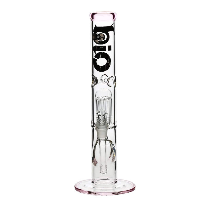 Bio Glass Glass Bong 14" BIO 50mm Tree Straight Water Pipe - Pink