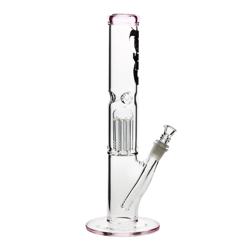 Bio Glass Glass Bong 14" BIO 50mm Tree Straight Water Pipe - Pink